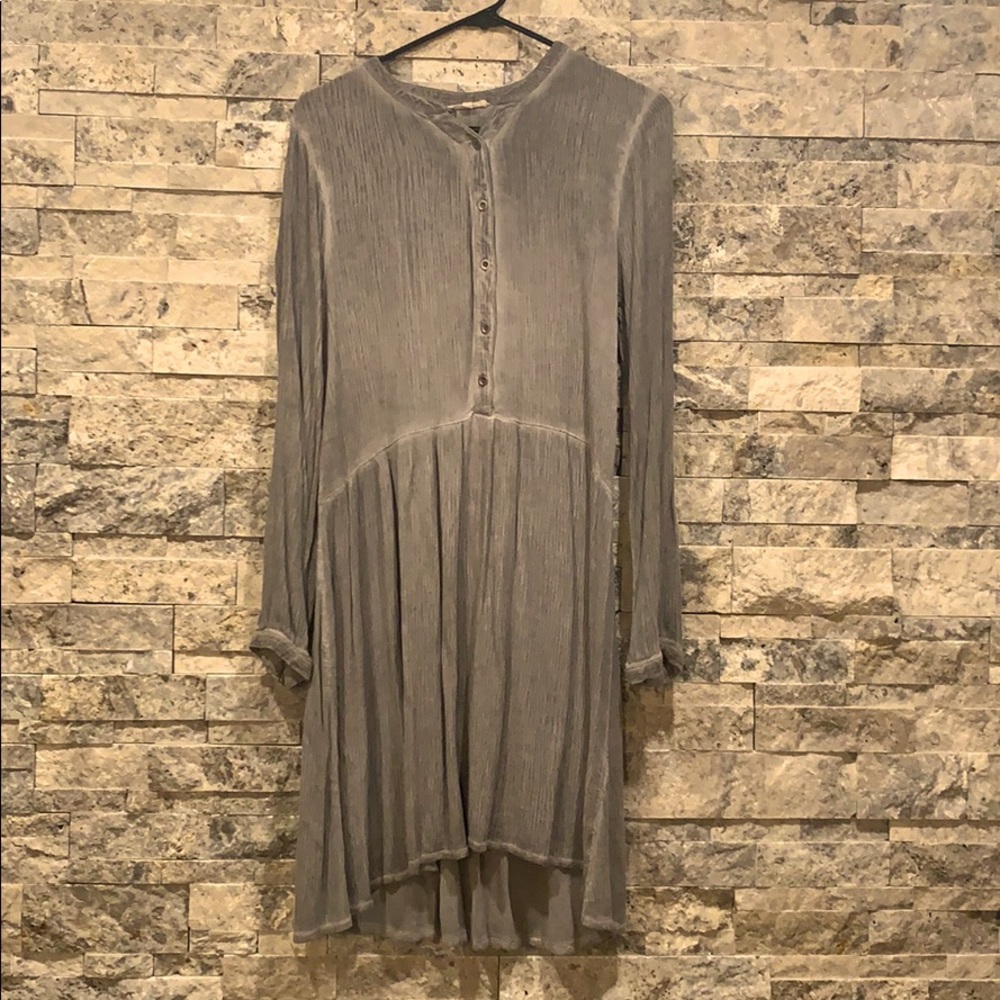 Mystree Crepe Button Up Dress